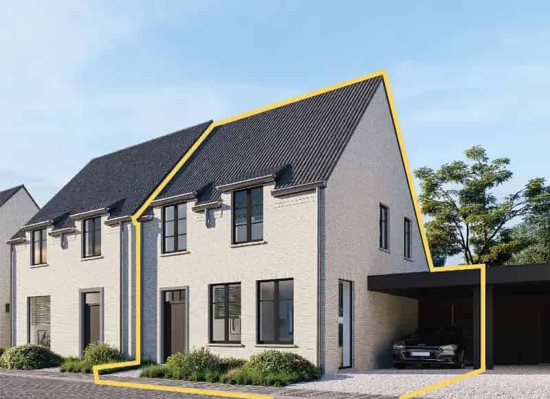 Nieuwbouw Halfopen Bebouwing Lauwe Landelijke Stijl 3 slaapkamers