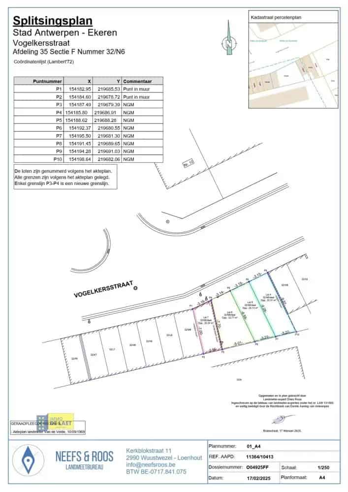 Bouwgrond Ekeren 3 Loten Garage Investering