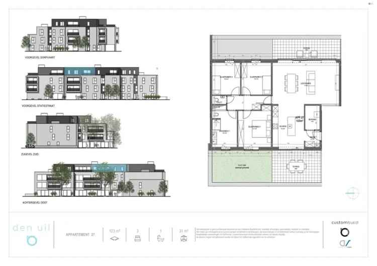 Penthouse kopen met 3 slaapkamers en 2 terrassen