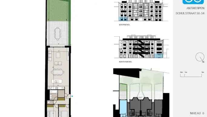 Te koop gelijkvloers appartement in Antwerpen-Zuid met parkeermogelijkheden