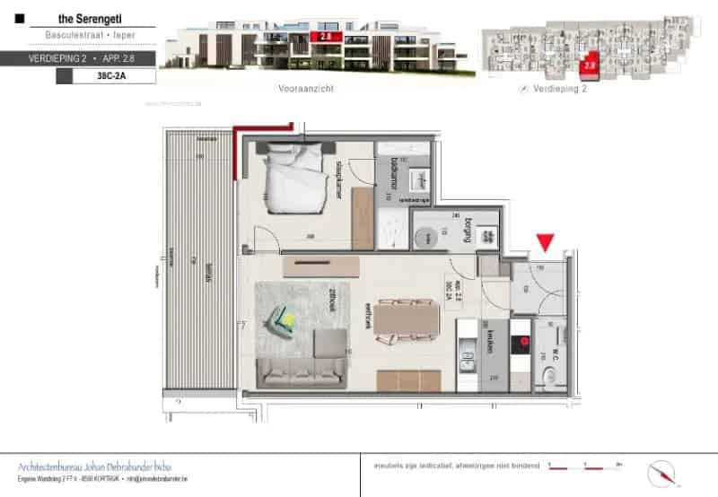 Nieuwbouw Appartement 1 Slaapkamer Ieper