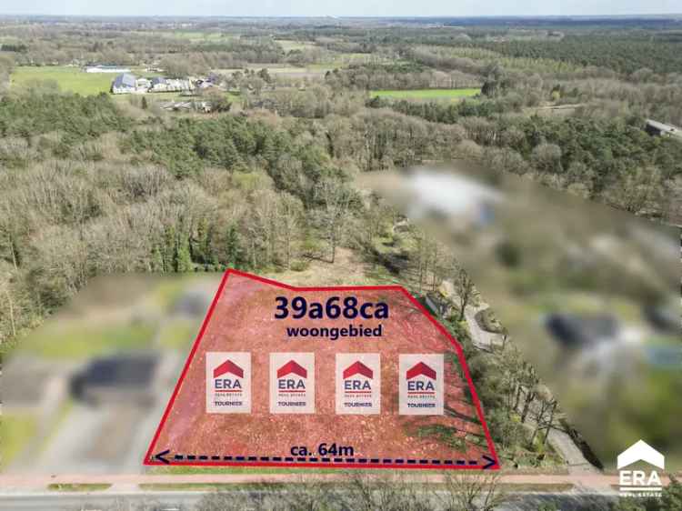 Bouwgrond te koop 39a 68ca met boszicht