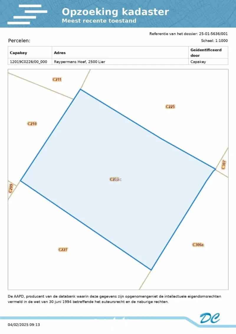 Perceel landbouwgrond met een oppervlakte van 14.705 m²