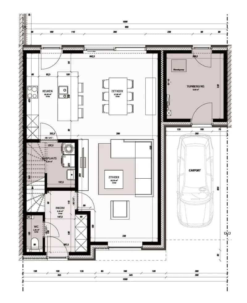 Halfopen nieuwbouw te huur - 3 slaapkamers - Heule