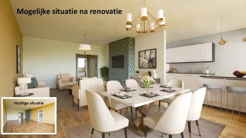 Appartement te koop 93m2 2 slaapkamers deels te renoveren