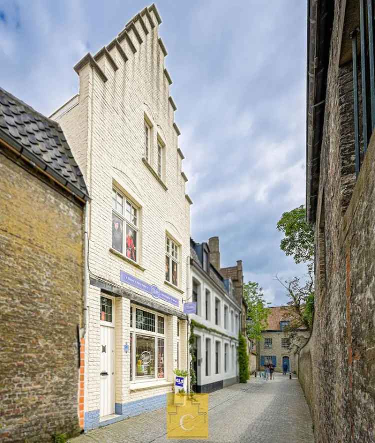 Trapgevelwoning met idyllische zichten en mogelijkheid tot uitbaten van winkel nabij de Dijver