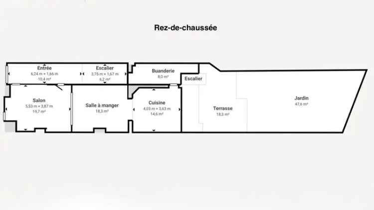 Te koop appartement in Schaerbeek met hoge potentieel en tuin