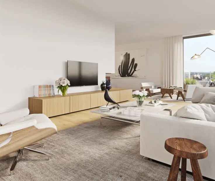 Penthouse te koop in Sint-Lambrechts-Woluwe met uitzicht op Maloupark