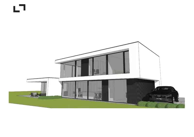 Bouwgrond 3381m2 Wetteren Wellness Chalet Vijver