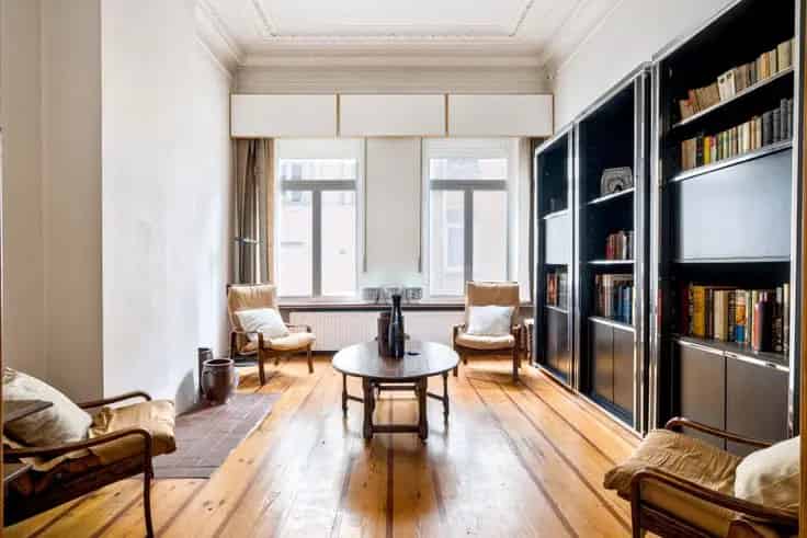Herenhuis te koop Brussel: 6 slaapkamers, tuin, atelier