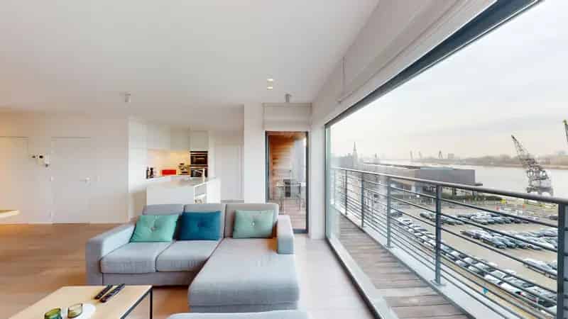 Antwerpen Eilandje: Luxueus Gemeubeld Appartement te Huur