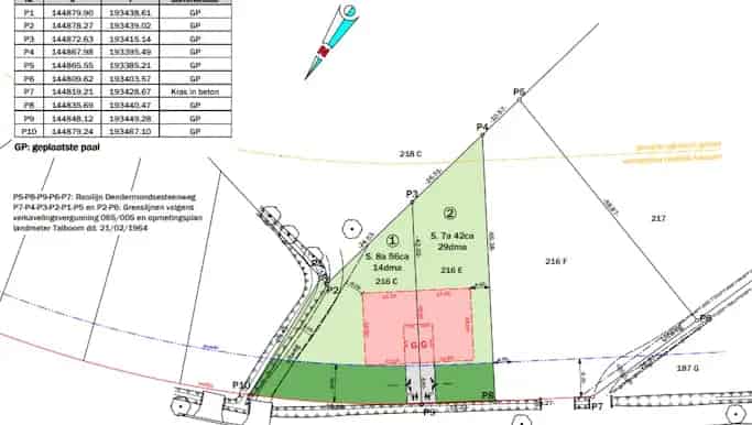 Bouwgrond te koop Puurs 742m² Halfopen Bebouwing