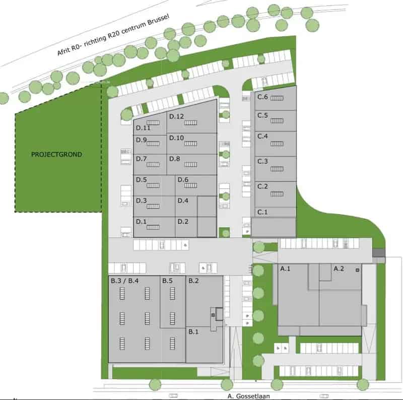 Nieuwbouw Kantoorruimte Groot Bijgaarden te Koop