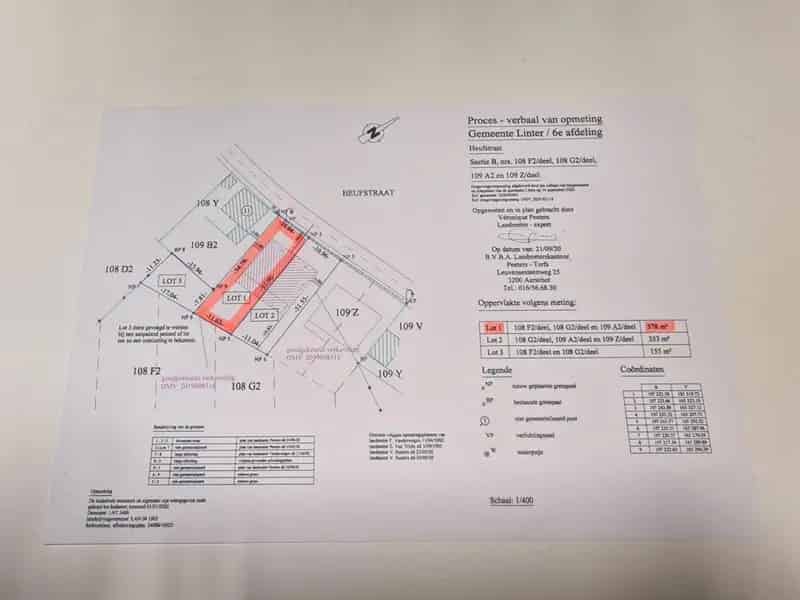 Bouwgrond Halfopen Bebouwing Linter Overhespen Lot 1 Bis