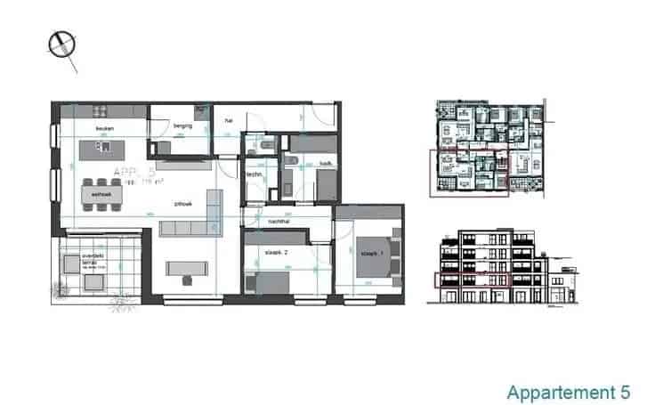 Nieuwbouwappartement 2 slaapkamers nabij centrum