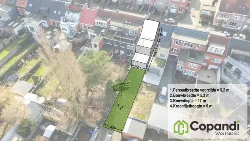 Bouwgrond Schoten Centrum: Ruime Bouwmogelijkheden Plat Dak