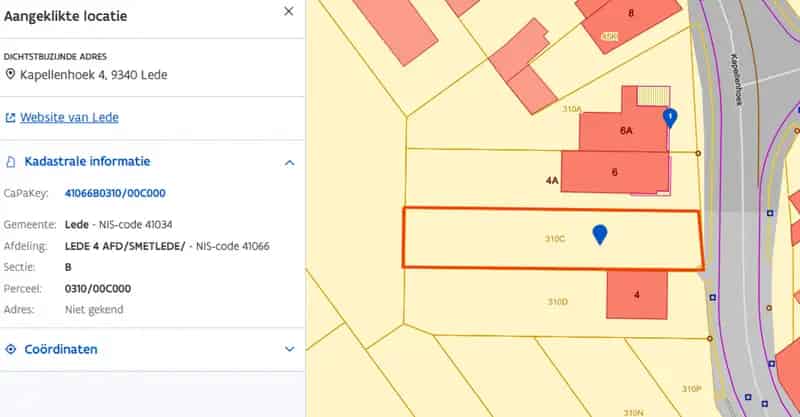 Bouwgrond te koop 500m² Halfopen Bebouwing