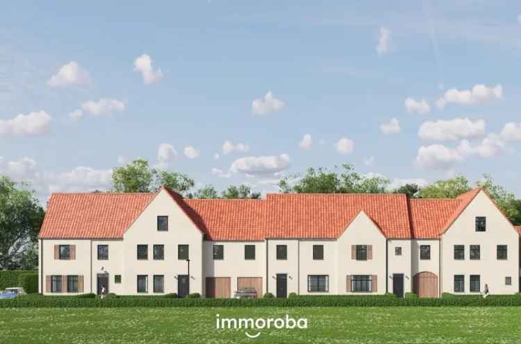 Mooie, witgekaleide nieuwbouwwoning TE KOOP met een authentieke look gelegen in Harelbeke.