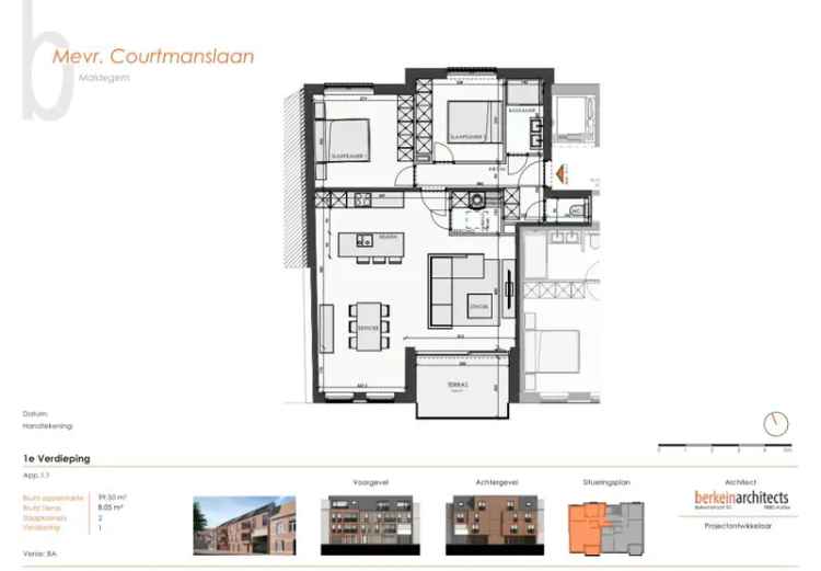 Appartement kopen in het centrum van Maldegem met ruime balkons en zonnepanelen