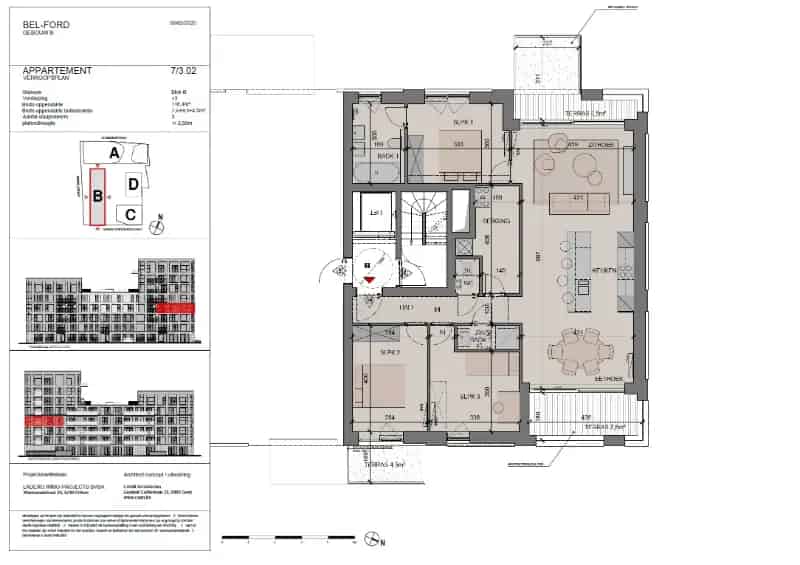 Appartementen te huur Roeselare Centrum 3 slaapkamers