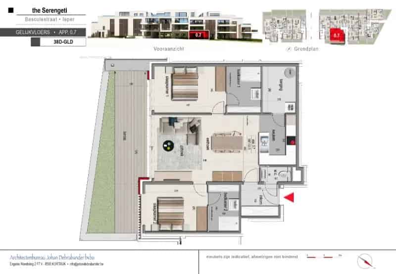 Nieuwbouw Appartement 2 Slaapkamers Ieper