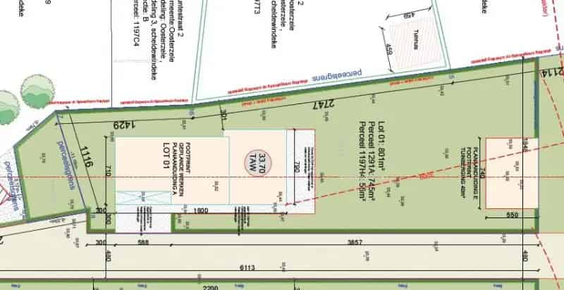 Bouwgrond te koop Oosterzele Scheldewindeke 801m²