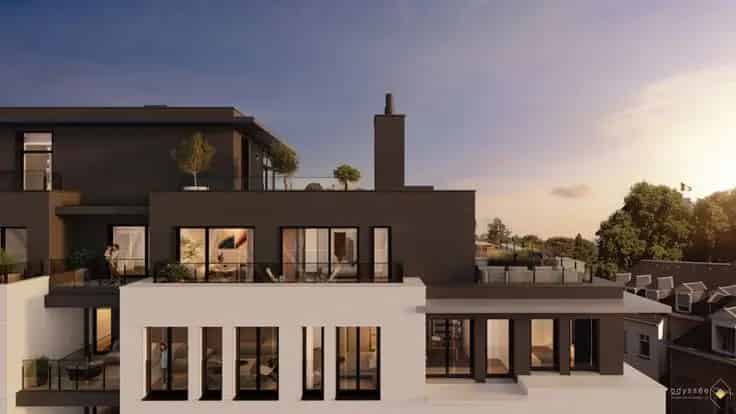 Penthouse te Koop Brussel 4 slaapkamers 2 terrassen