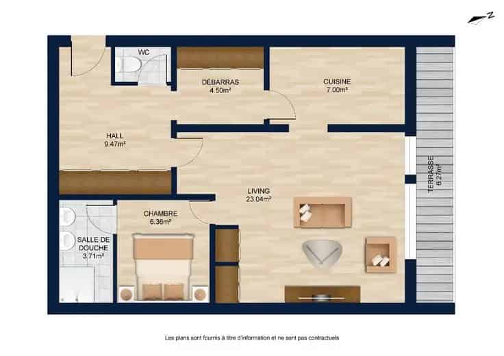 Appartement te Koop Embourg 1 Slaapkamer Mont Tessy
