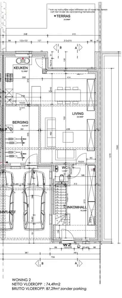 Nieuwbouwwoning Bekegem 3 tot 5 slaapkamers Zuidgerichte Tuin