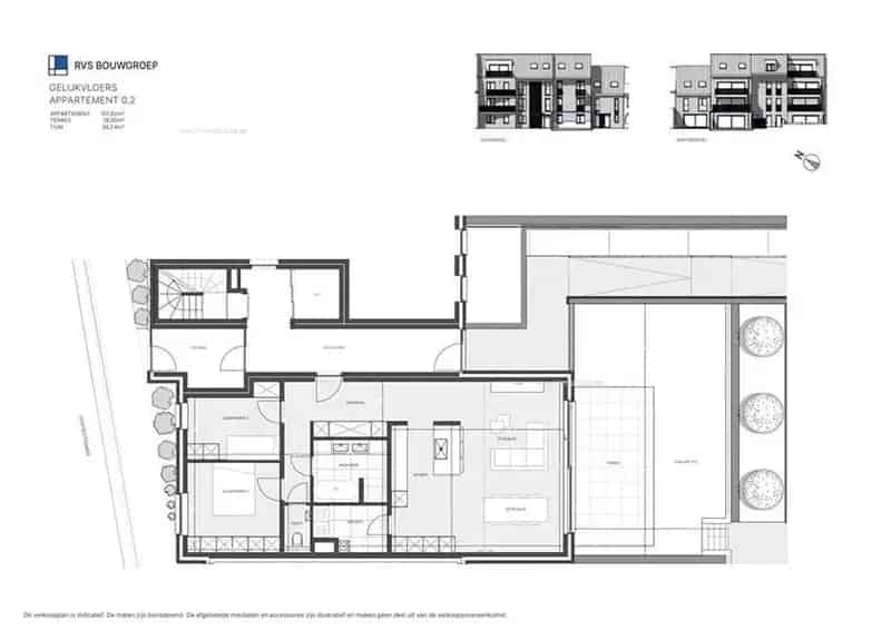 Nieuwbouw Appartement Wetteren 2 Slaapkamers Terras
