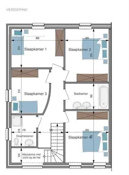 Nieuwbouwhuis 4 slaapkamers Viane