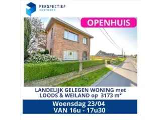 Villa te koop Oedelem - Landelijke woning met weide en loods