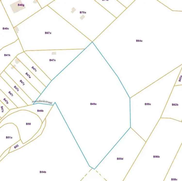 Verkopen landbouwgrond in de nabijheid van Honsdonkstraat met natuurgebied