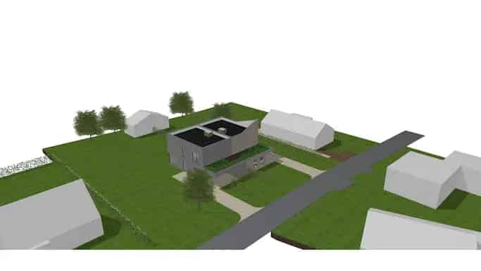 Bouwgrond Sijsele 1297m² Antwerpse Heirweg Halfopen Bebouwing