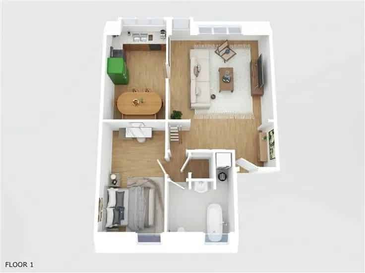 Appartement Te Koop Sint-Gillis Renovatieproject 61m² 2 slaapkamers