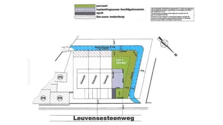 Bouwgrond voor half-open bebouwing van 6 are 14 ca met prachtig achteruitzicht