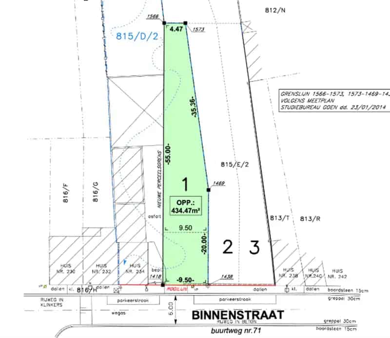 Bouwgrond te Koop Aalst Halfopen Bebouwing 4a 34ca