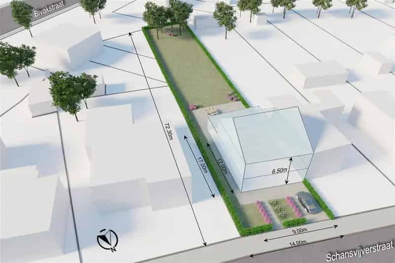 Bouwgrond 1045m² Zuid-georiënteerd Hobby