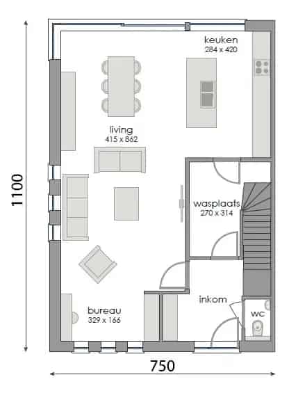 Bouwgrond te koop De Pinte Halfopen Bebouwing 610m2
