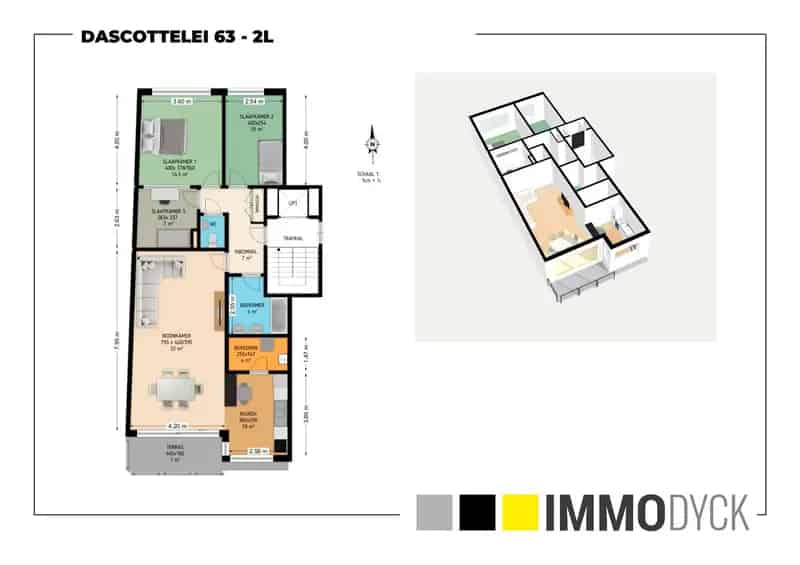 Appartement te koop Deurne-Zuid 3 slaapkamers terras garage