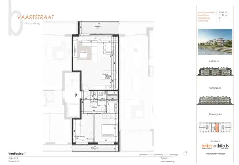 Appartement te Huur Oudenburg 2 slaapkamers Waterzicht