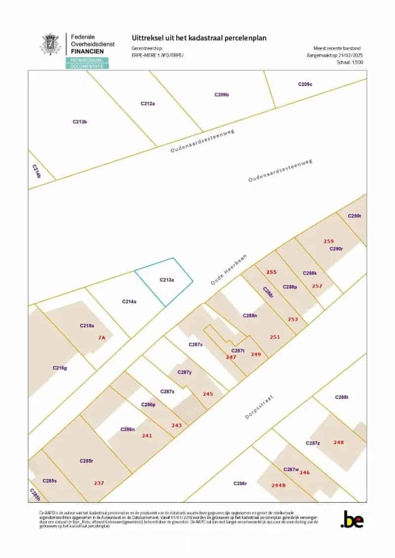 Te Koop: Hoekperceel 99m² Oude Heerbaan nabij Oudenaardsesteenweg