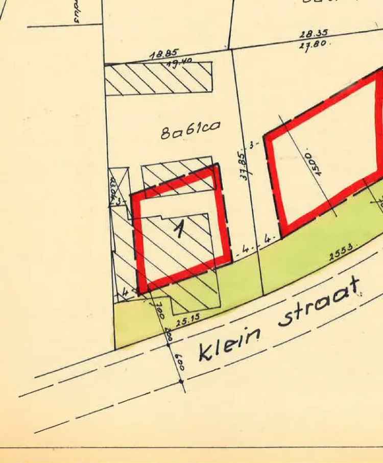 Bouwrijp (bij akte) perceel grond van 8a 47ca.