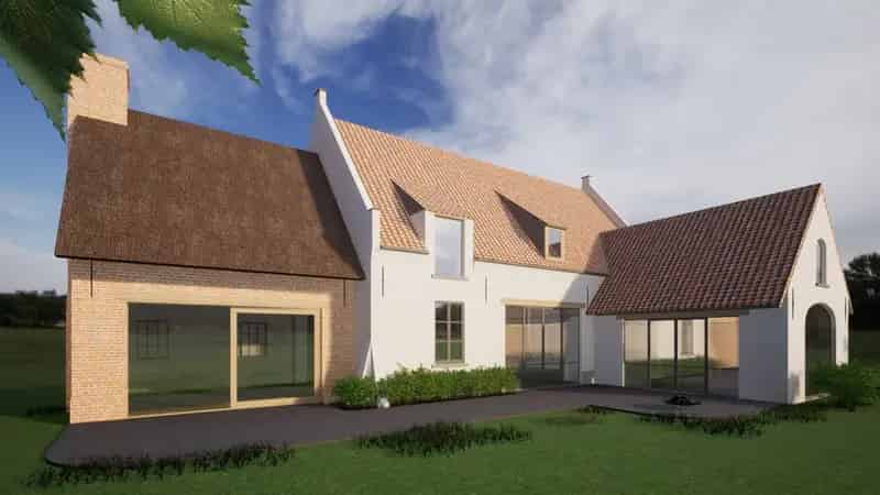 Bouwgrond groene velden droomhuis