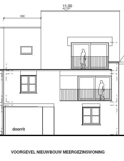 Perceel bouwgrond voor meergezinswoning of enkele woning.