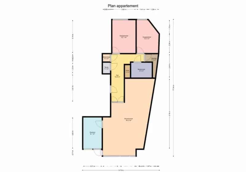 Appartement Oostende Centrum Zeezicht 2 slaapkamers