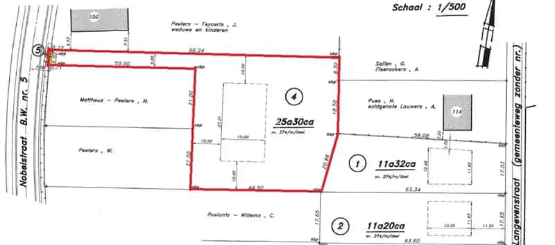 Bouwgrond Baal 2530m² Open Bebouwing