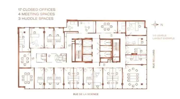 Huur kantoorruimte in Brussel vanaf 496m² met uitstekende voorzieningen