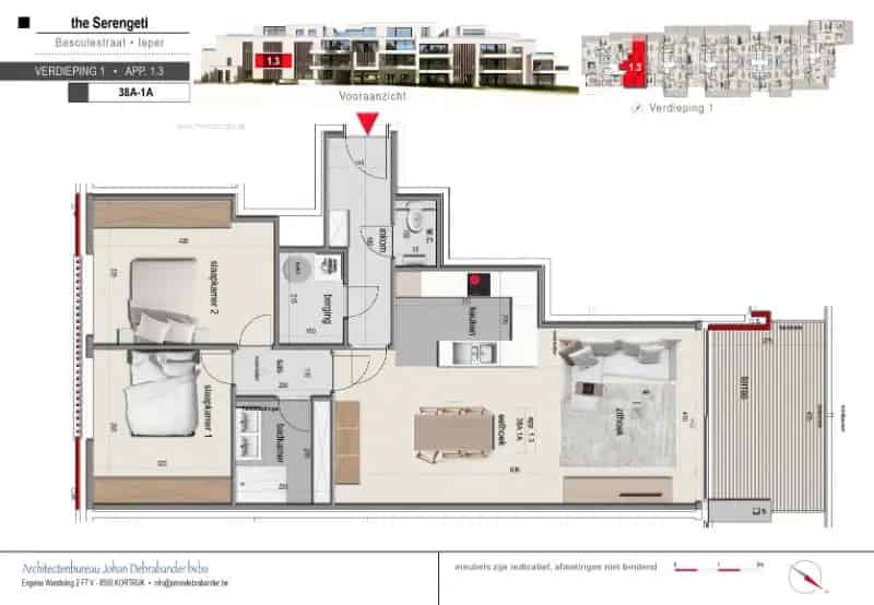 Nieuwbouw Appartement 2 Slaapkamers Ieper
