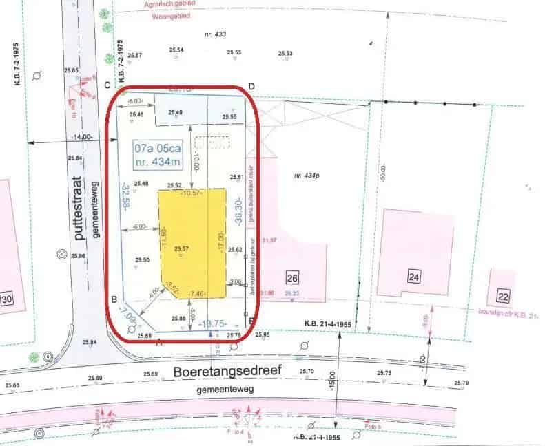 Prachtige Bouwgrond 705m2 Open Bebouwing